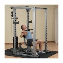 Body Solid Commercial Power Rack with Optional Selectorized Lat and Low Row attachment